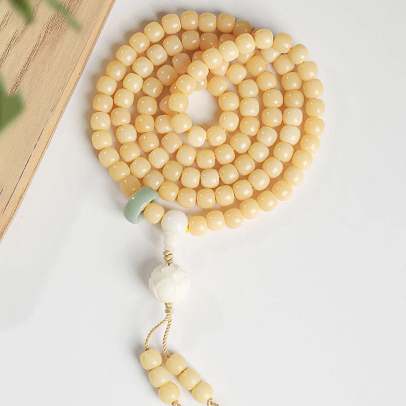 Buddha Stones Natural Bodhi Seed Lotus Dzi Bead Peace Harmony Charm Bracelet