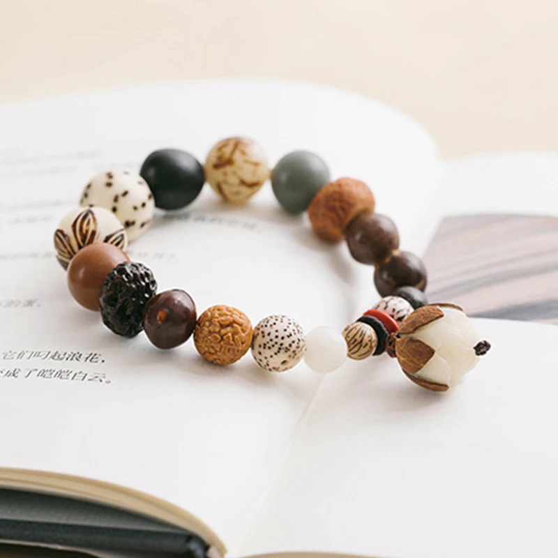 Buddha Stones Bodhi Seed Lotus Wisdom Peace Wrist Mala Bracelet