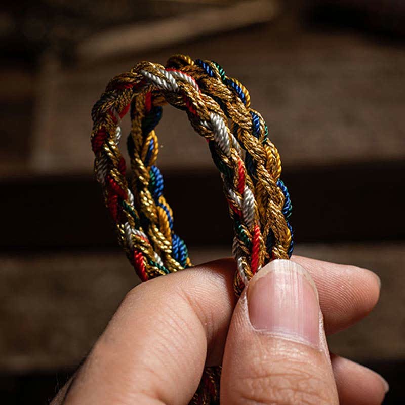 Buddha Stones Tibet Handmade Five God Of Wealth Thangka Protection Wall Car Hanging Decoration