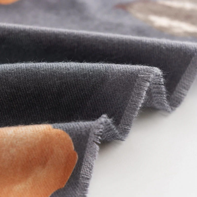 Buddha Stones Tibetan Shawl Artistic Style Hibiscus Syriacus Print Fall Winter Cozy Warm Scarf Wrap