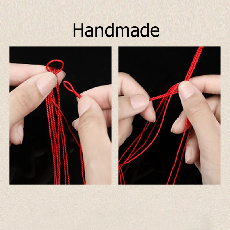 Buddha Stones Year of the Dragon 925 Sterling Silver Chinese Zodiac Cinnabar Auspicious Matches Blessing Bracelet