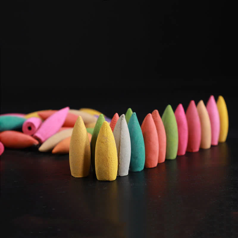 Buddha Stones Mixed Floral Aroma Sandalwood Backflow Incense 50 Cones Pack