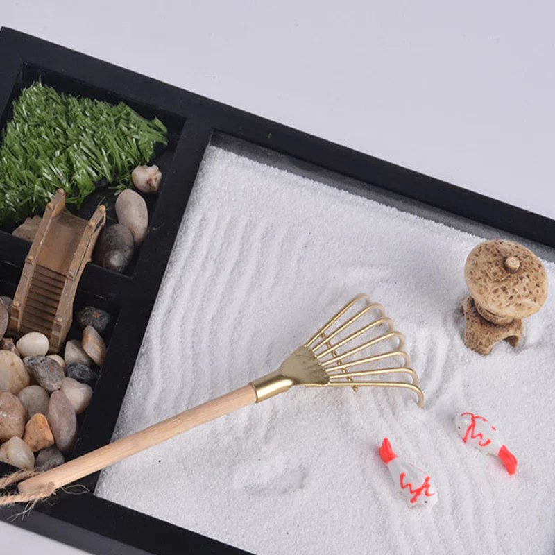 Buddha Stones Koi Fish Small Bridge Calm Peace Meditation Zen Garden Decoration