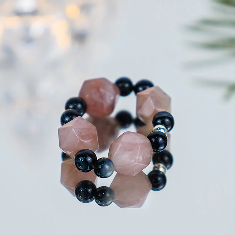 Buddha Stones Yin Yang Symbol Balance Luck Ring