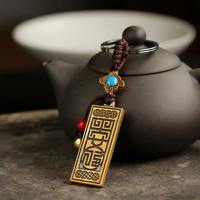 Buddha Stones Namo Amitabha Peace Blessing Keychain