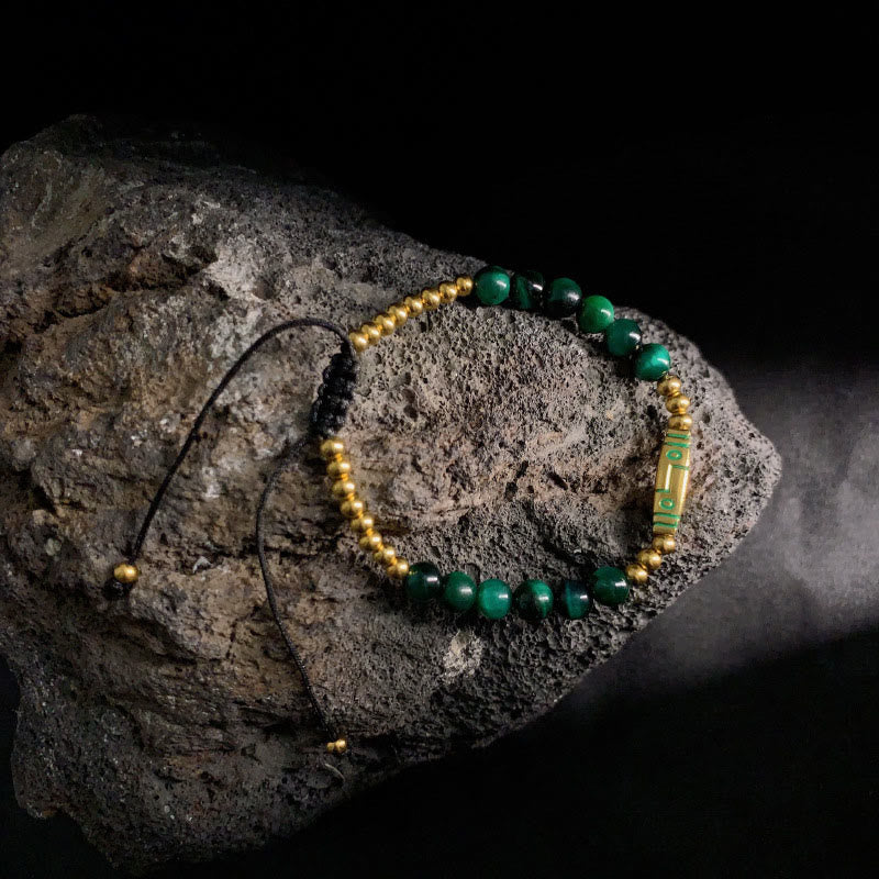 Buddha Stones Cute Bone Pattern Tiger Eye Courage Beads Bracelet