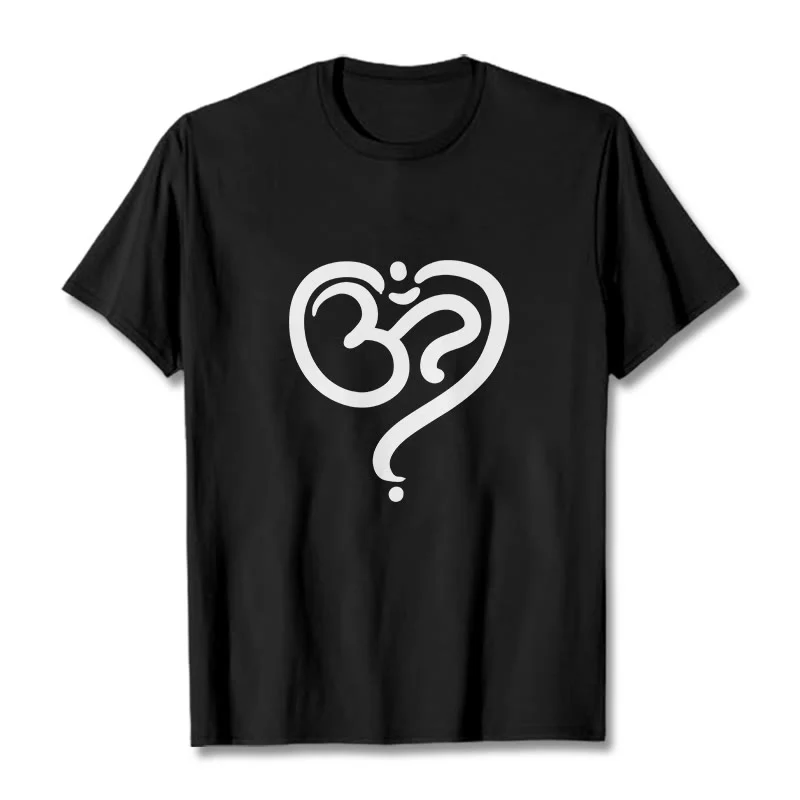 Buddha Stones Love Heart OM Symbol Design Tee T-shirt