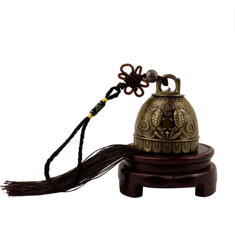 Buddha Stones Feng Shui Buddha Koi Fish Phoenix Wind Chime Bell Luck Wall Hanging Decoration