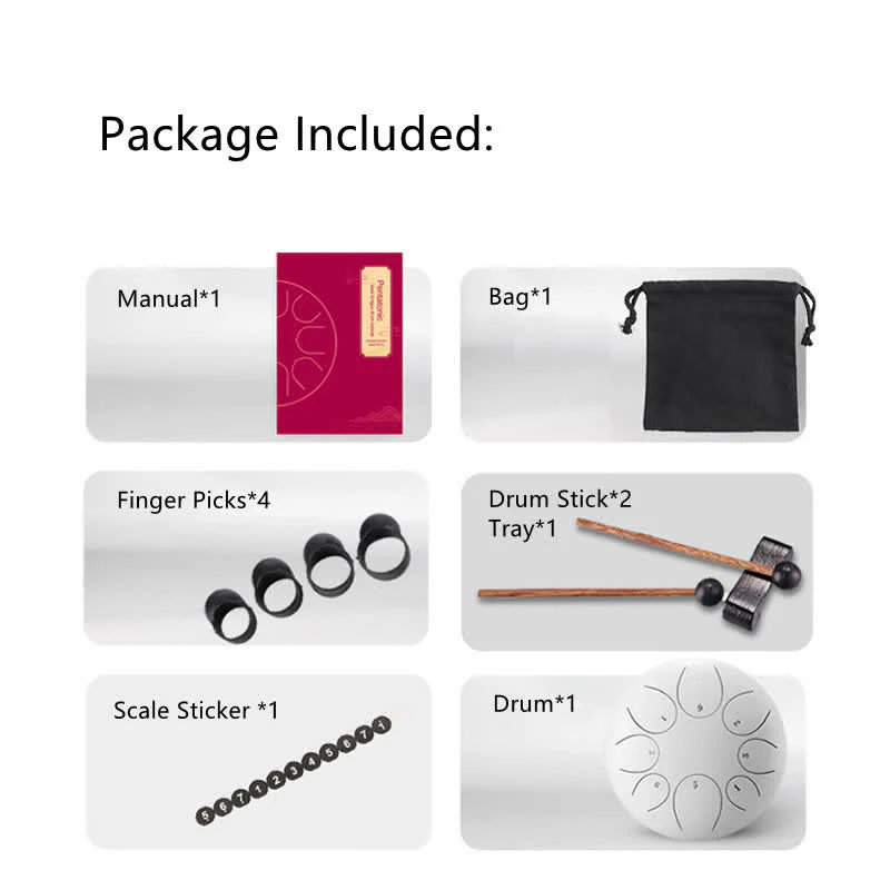 Buddha Stones Steel Tongue Drum Sound Healing Meditation Yoga Drum Kit