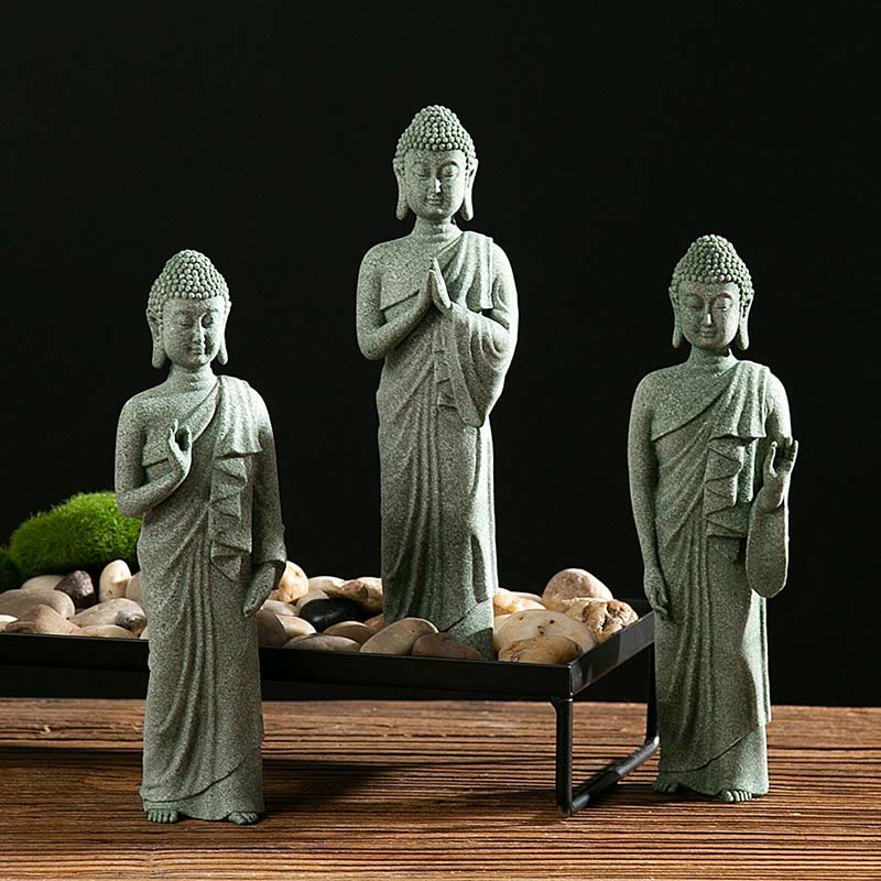Buddha Stones Tibetan Meditation Contemplation Buddha Serenity Compassion Statue Figurine Decoration