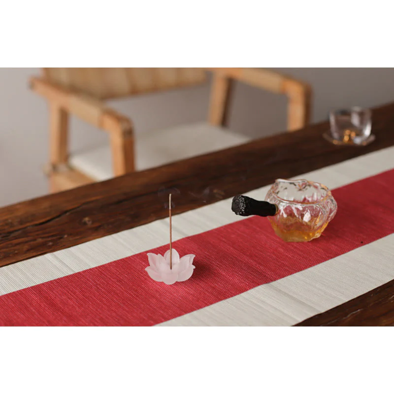 Buddha Stones Mini Lotus Liuli Crystal Healing Meditation Stick Incense Burner