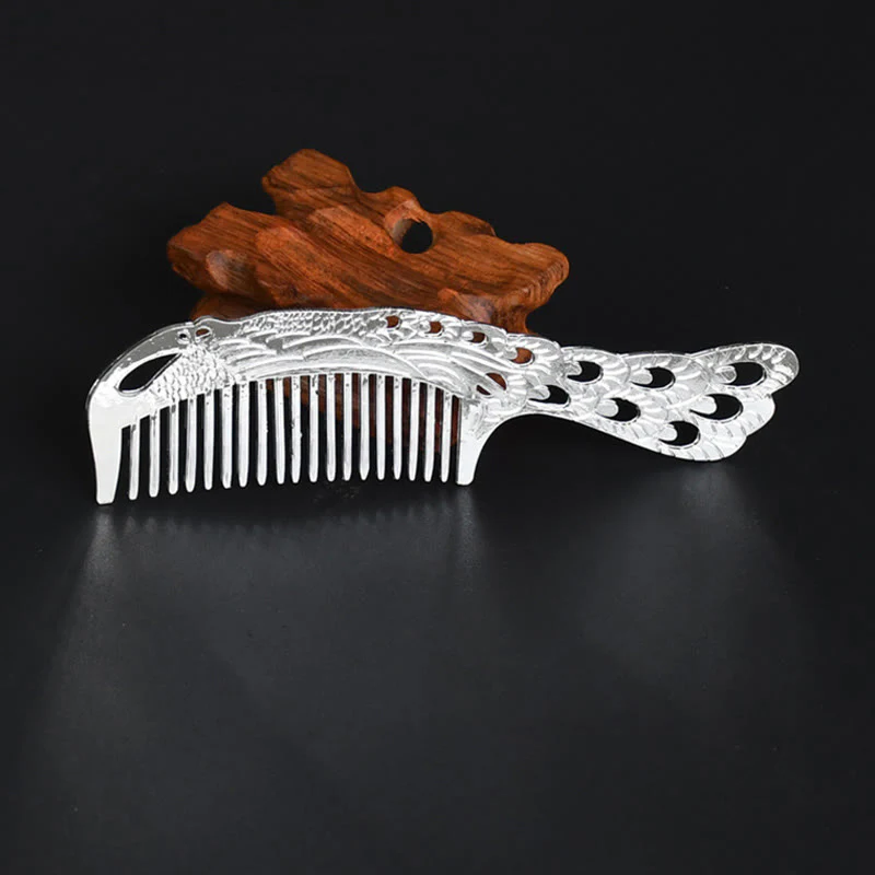 Buddha Stones Lucky Dragon Phoenix Protection Strength Comb