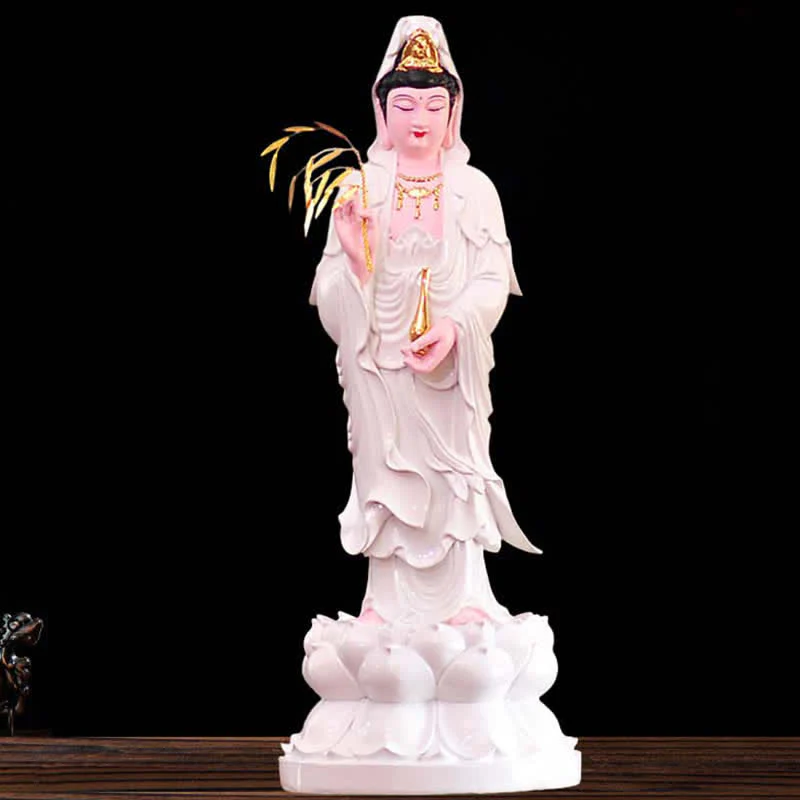 Buddha Stones Chenrezig Bodhisattva Avalokitesvara Figurine Harmony Resin Statue Home Decoration