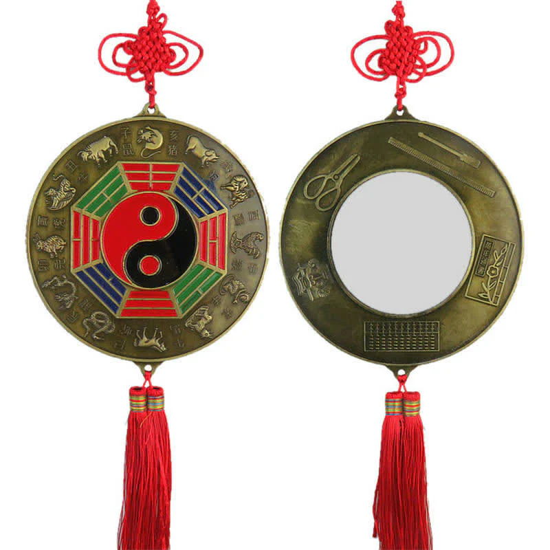 Buddha Stones Feng Shui Bagua Map Chinese Knotting Harmony Energy Map Mirror