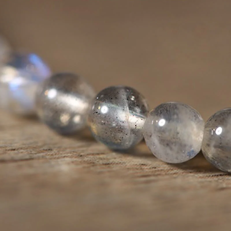 Buddha Stones Ultra-Thin Moonstone Koi Fish Healing Bracelet