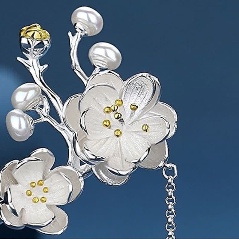 Buddha Stones Plum Blossom Butterfly Love Freedom Tassel Hairpin