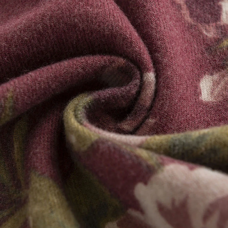 Buddha Stones Tibetan Shawl Garden Rose Fall Winter Cozy Travel Scarf Wrap