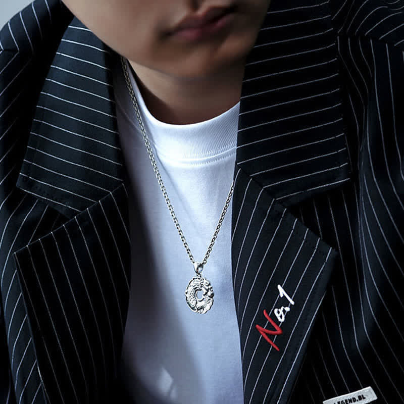 Buddha Stones Koi Fish Dragon Peace Buckle Wealth Necklace Pendant