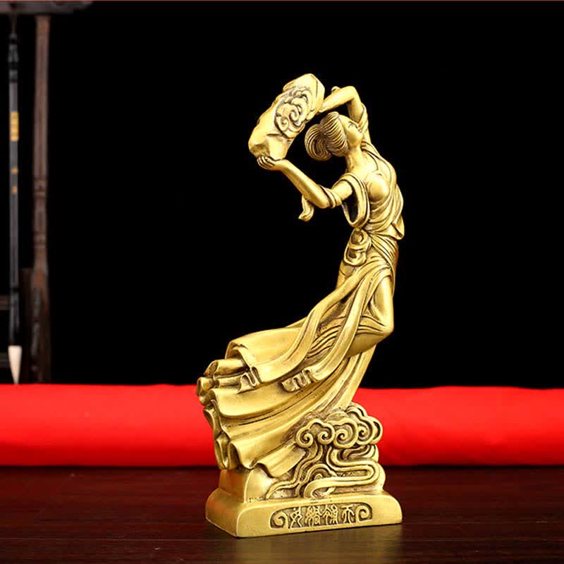 Buddha Stones Bodhisattva Nuwa Mends The Sky Protection Copper Statue Decoration