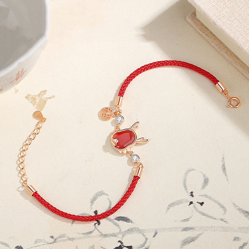 ❗❗❗A Flash Sale- Buddha Stones 925 Sterling Silver Year of the Dragon Natural Red Agate Dragon Attract Fortune Fu Character Strength Bracelet Necklace Pendant Earrings
