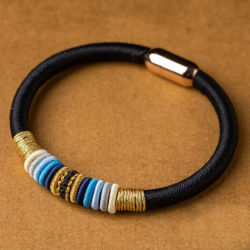 Buddha Stones Tibetan Handmade King Kong Knot Protection Magnetic Buckle Braided Bracelet (Extra 30% Off | USE CODE: FS30)