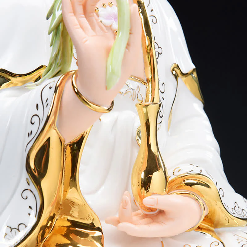 Buddha Stones Chenrezig Bodhisattva Avalokitesvara Success Ceramic Statue Home Decoration