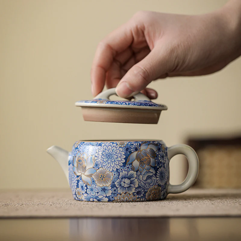 Buddha Stones Lotus Chrysanthemum Plum Blossom Flower Teacup Kung Fu Tea Cup Teapot
