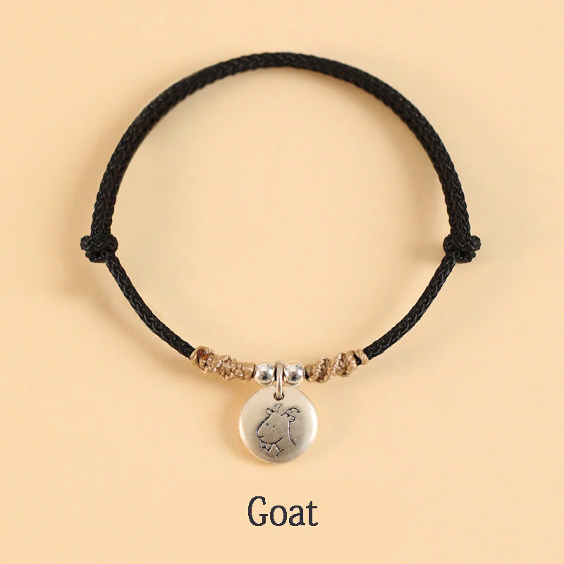 Buddha Stones Handmade 999 Sterling Silver Year of the Dragon Cute Chinese Zodiac Luck Braided Bracelet (Extra 30% Off | USE CODE: FS30)