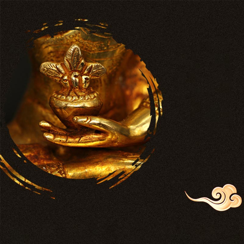 Buddha Stones Buddha Shakyamuni Medicine Buddha Compassion Copper Gold Plated Statue Decoration