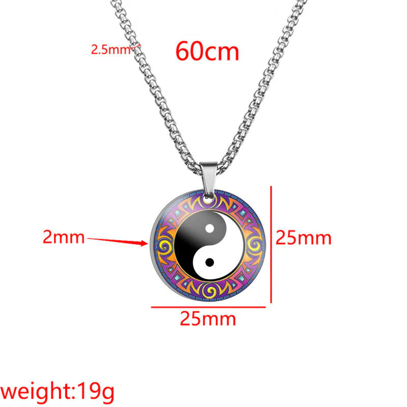 Yin Yang Koi Fish Dragon Titanium Steel Harmony Necklace Pendant (Extra 40% Off | USE CODE: FS40)