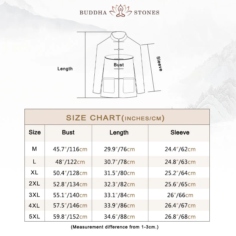 Buddha Stones Frog-Button Chinese Tang Suit Cotton Linen Men Jacket Shirt With Pockets