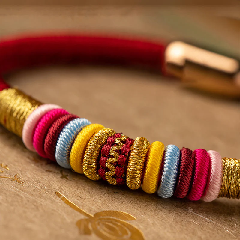 Buddha Stones Tibetan Handmade King Kong Knot Protection Magnetic Buckle Braided Bracelet (Extra 30% Off | USE CODE: FS30)