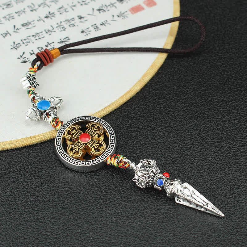 Buddha Stones Tibet Om Mani Padme Hum Vajra Dorje Spiritual Car Hanging Decoration