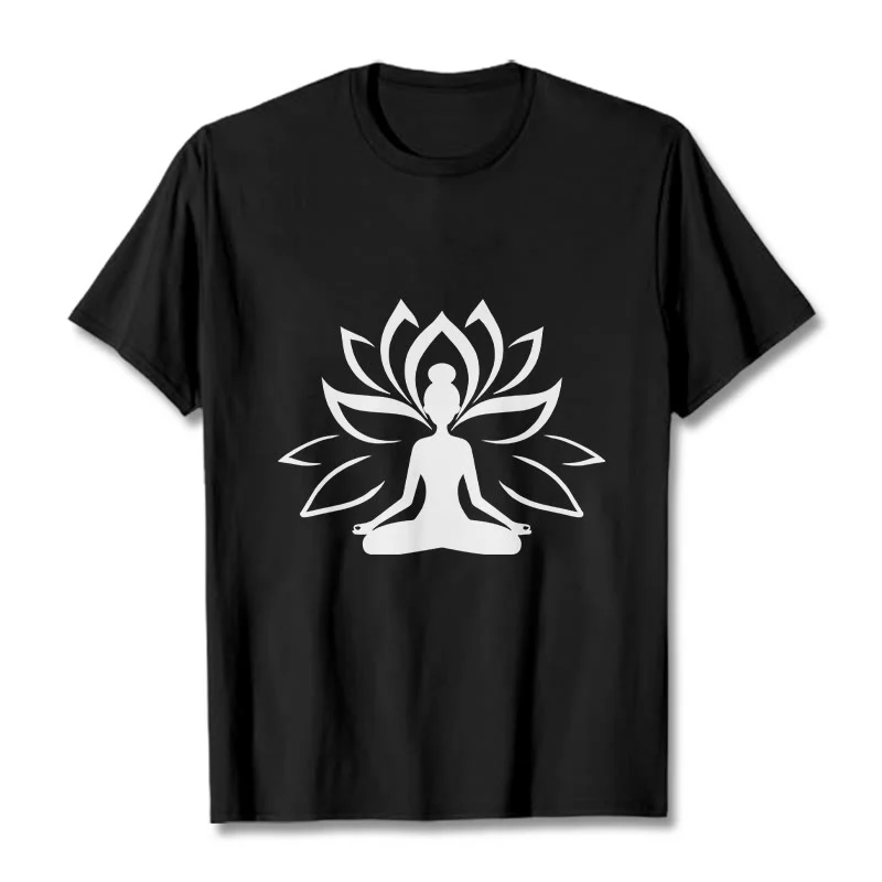 Buddha Stones Lotus Meditating Person Tee T-shirt