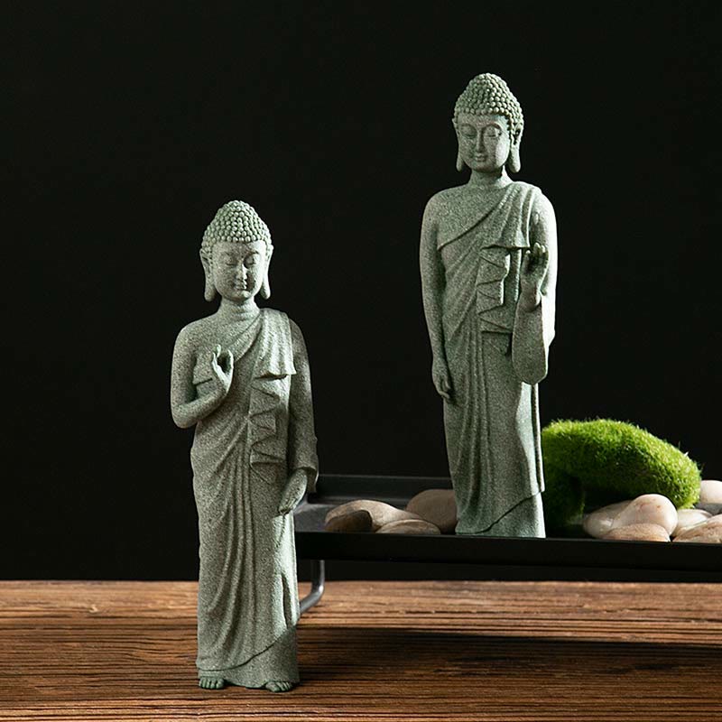 Buddha Stones Tibetan Meditation Contemplation Buddha Serenity Compassion Statue Figurine Decoration