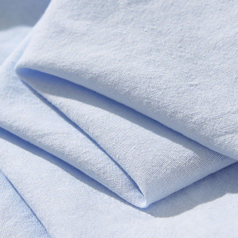 Buddha Stones Summer Solid Men's Half Button Short Sleeve Cotton Shirt