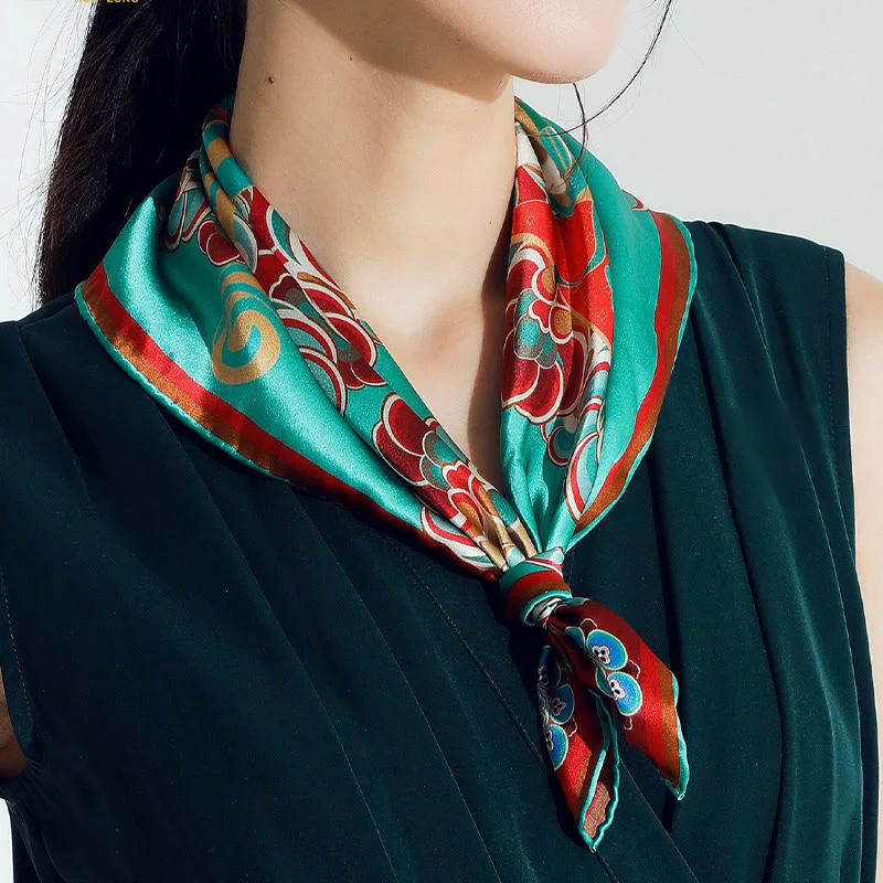 Buddha Stones Dunhuang Rebound Pipa Flying Frescoes 100% Mulberry Silk Scarf Premium Grade 6A Dunhuang Shawl