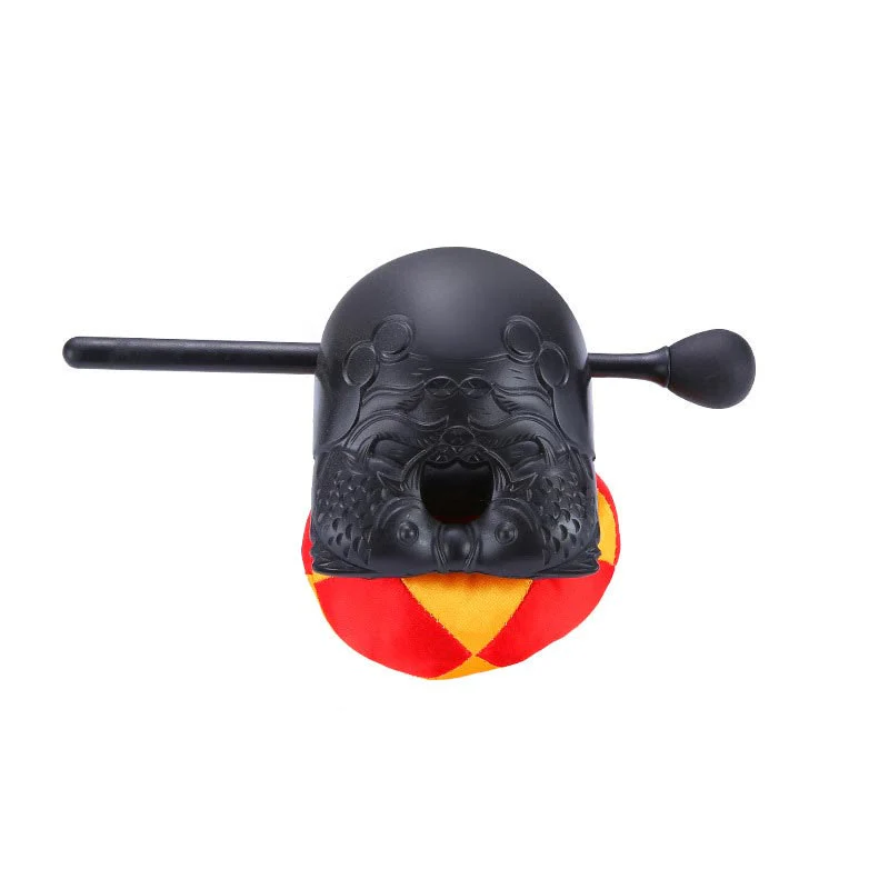 Buddha Stones Koi Fish Pattern Mindfulness Buddhist Temple Mokugyo Wooden Fish Drum