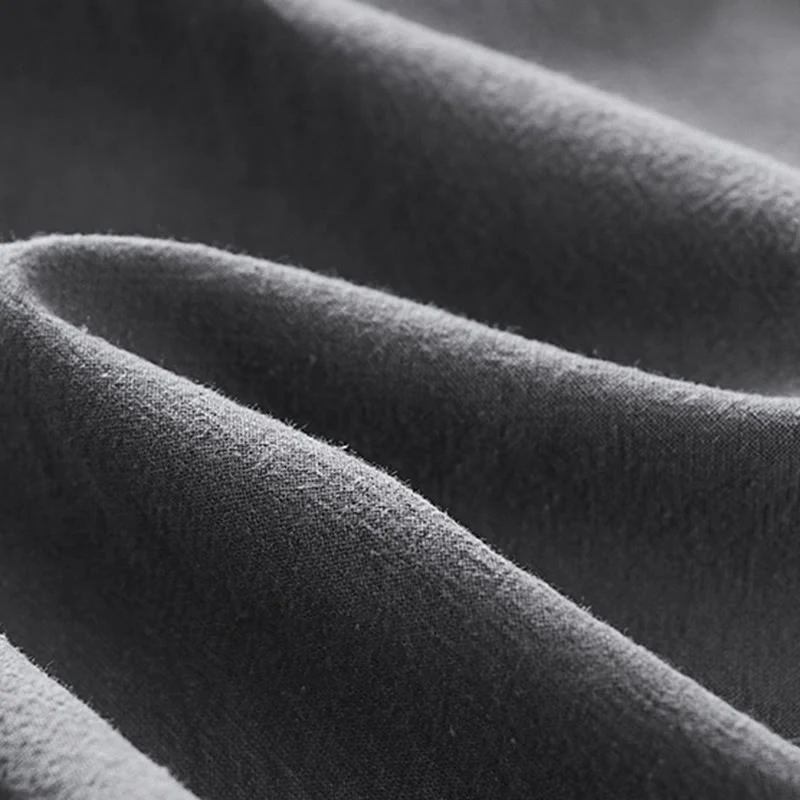 Buddha Stones 2Pcs V-Neck Cotton Half Sleeve Shirt Pants With Pockets Men's Meditation Cloth Set