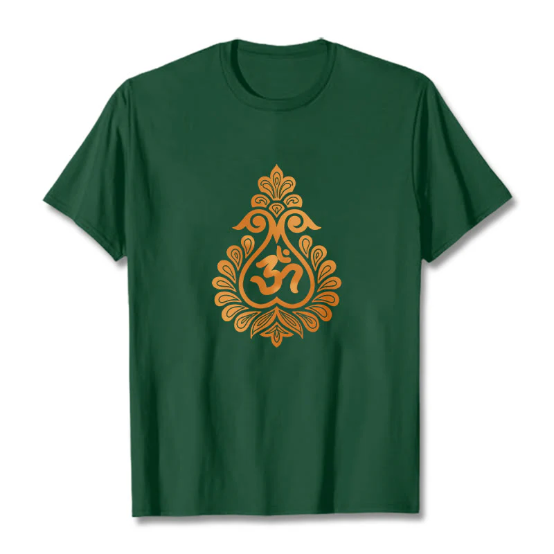 Buddha Stones Gourd OM Symbol Design Tee T-shirt
