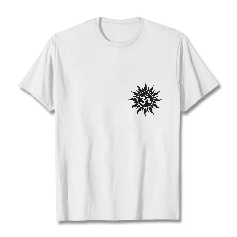 Buddha Stones Sun OM Symbol Design Tee T-shirt
