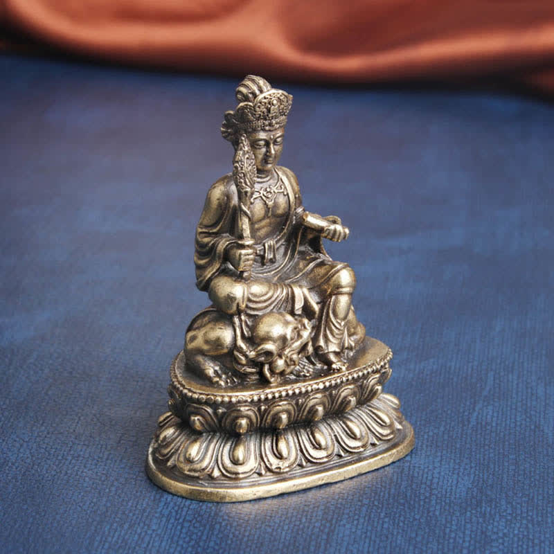 Buddha Stones Manjusri Bodhisattva Serenity Copper Statue Decoration