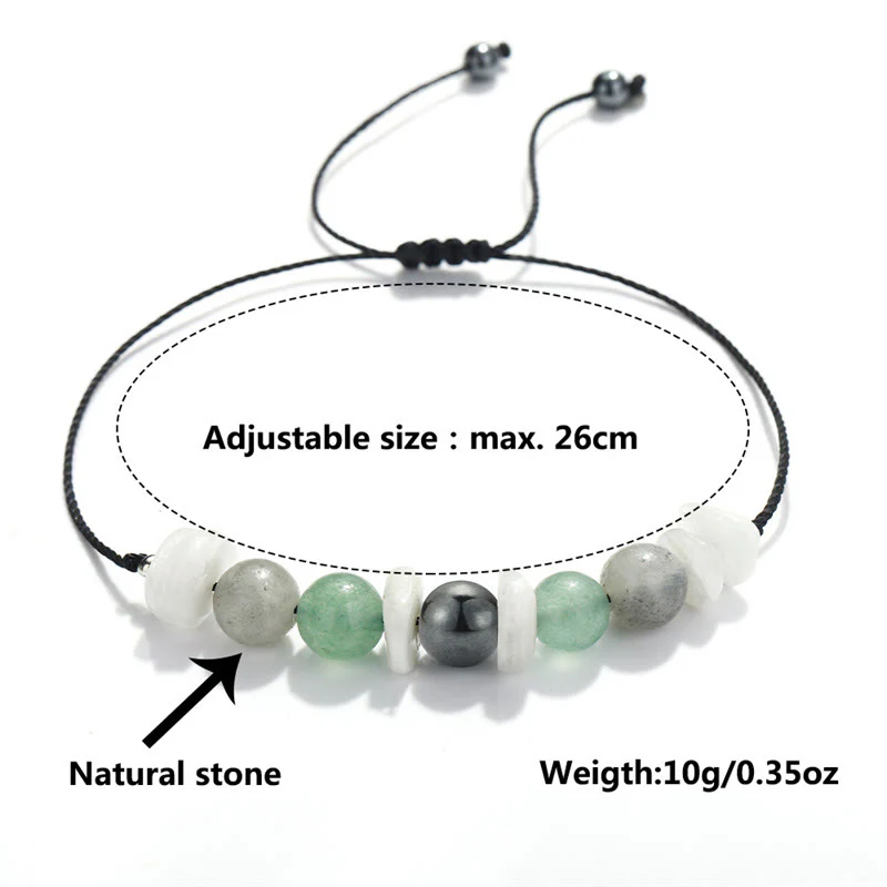Buddha Stones Menopause Labradorite Green Aventurine White Moonstone Healing Bracelet
