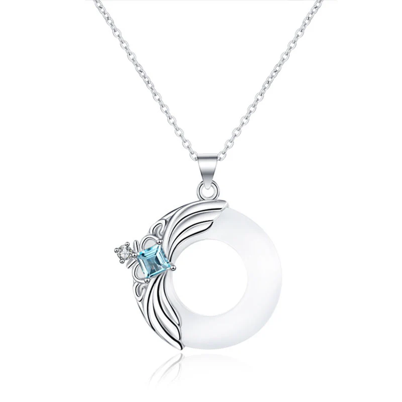 Buddha Stones Love Wings Copper Luck Healing Necklace Pendant