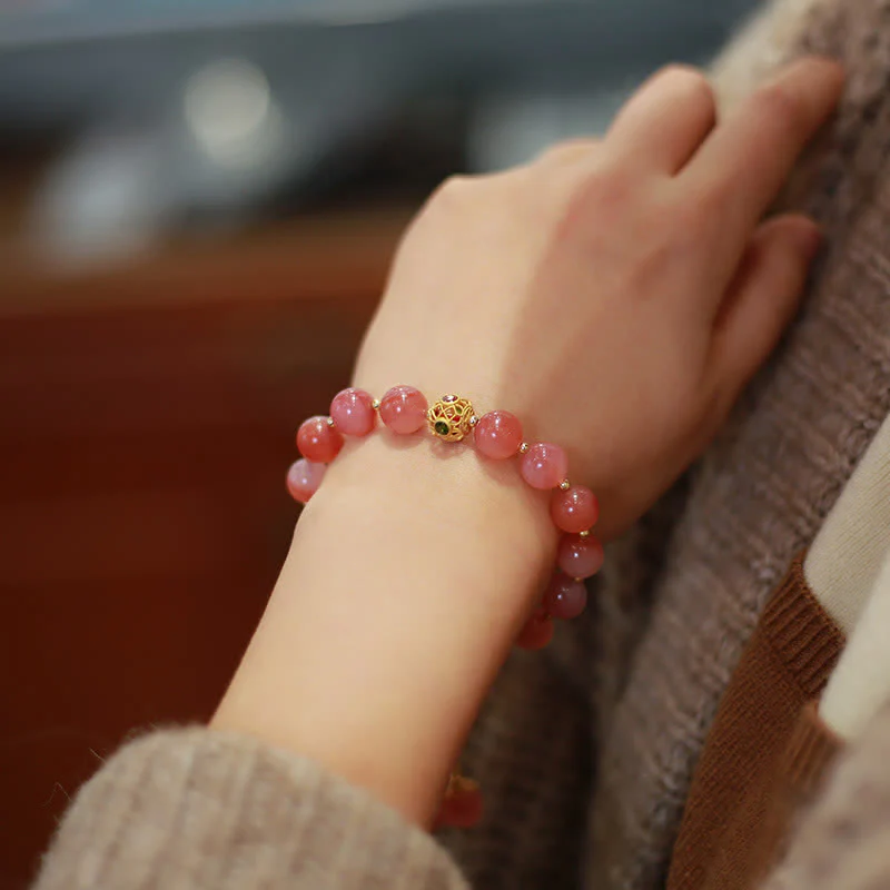 Buddha Stones 925 Sterling Silver Yanyuan Agate Lotus Flower Enlightenment Bracelet