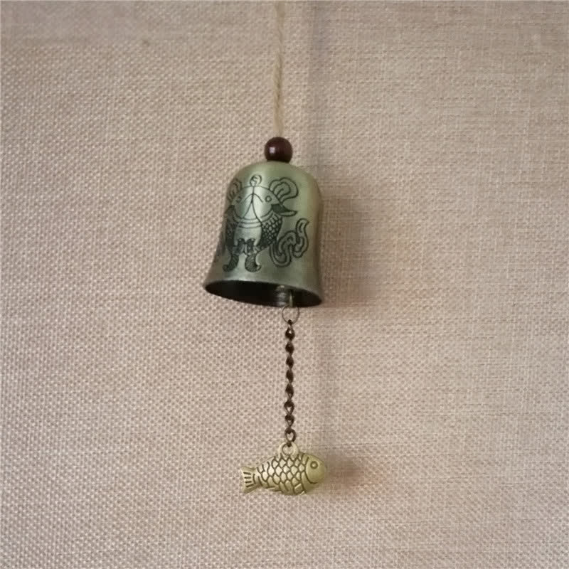 Buddha Stones Feng Shui Buddha Koi Fish Dragon Elephant Wind Chime Bell Luck Wall Hanging Decoration