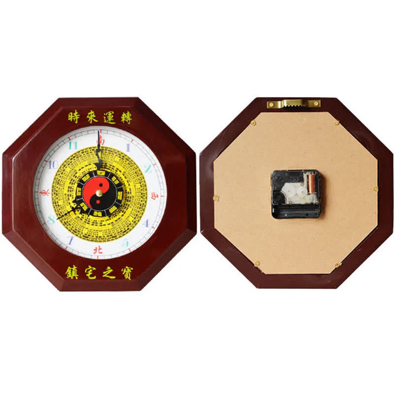 Buddha Stones Feng Shui Bagua Map Balance Energy Map Wall Clock