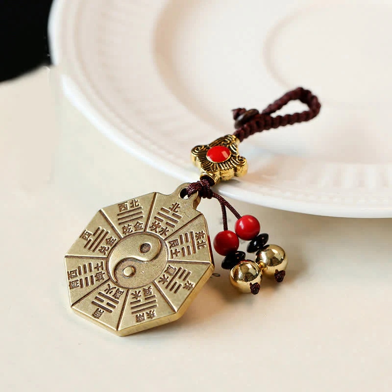 Buddha Stones Feng Shui Yin Yang Bagua Wenchang Pen Pagoda Prayer Wheel Keychain