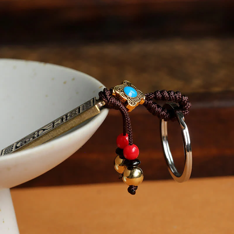 Buddha Stones Namo Amitabha Peace Blessing Keychain