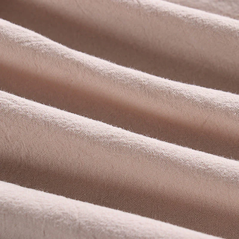 Buddha Stones Cross-Collars Cropped Bloomers Cotton Tang Suit Hanfu Top Pants Clothing Men's Set